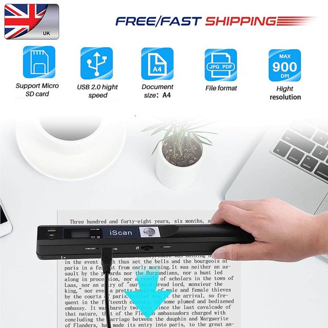 Handheld Scanner Scanning Device Picture Craftsmanship High Speed Long-lasting Supplies Household Multipurpose Battery-operating Office Supplies