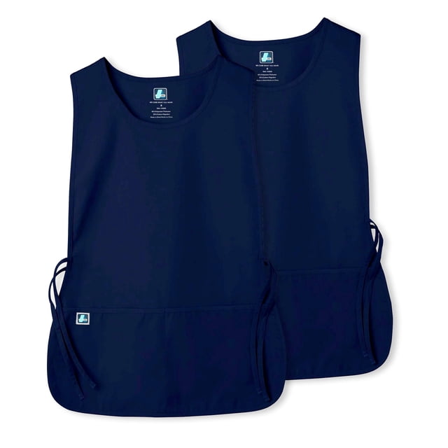 Adar Unisex Cobbler Apron (2 Pack) with 2 Pockets/Adjustable Ties - Available in 18 Colors