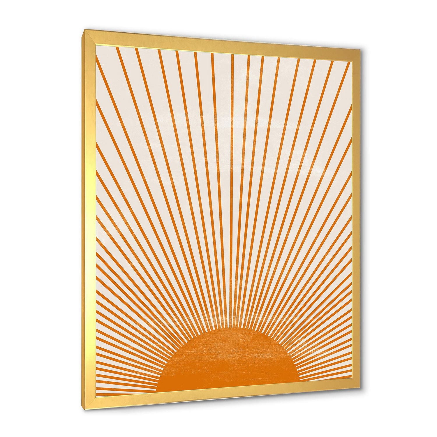 Designart Imprimé soleil orange III Art mural encadré