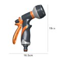 thumbnail image 4 of High Pressure Garden Hose Nozzle Hand Sprayer 8 Pattern Adjustable Car Wash Hose Household Garden Water Spray Nozzle, 4 of 8