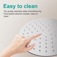 thumbnail image 3 of Rain Shower Head Round Shower Head High Flow Stainless Steel Rainfall Shower Head High Pressure Design (BChrome ), 3 of 6