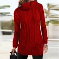 thumbnail image 2 of Yuyuzo Chandail Oversize pour Femmes Col Roulé Manches Longues Tricoté Confortable Couleur Unie, 2 of 5