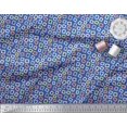 thumbnail image 3 of Soimoi Blue Rayon Fabric Square Geometric Fabric Prints By Yard 56 Inch Wide, 3 of 3