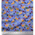 thumbnail image 1 of Soimoi Polyester Crepe Fabric Leaves & Reindeer Animal Decor Fabric Printed Yard 42 Inch Wide, 1 of 3