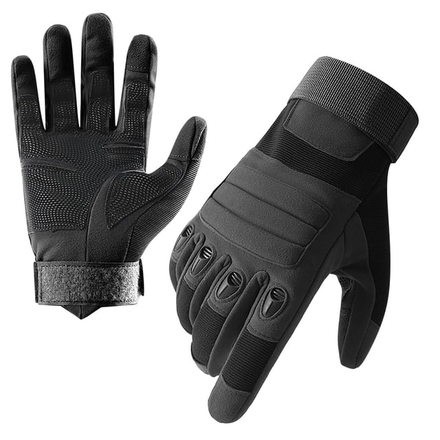 Penkiiy Couple Winter Gloves Outdoor Windproof Rainproof Cold Proof Ski Riding Warm Gloves L Black
