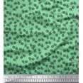 thumbnail image 1 of Soimoi Green polyester Crepe Fabric Bicycle Transport Print Sewing Fabric Yard 52 Inch Wide, 1 of 2