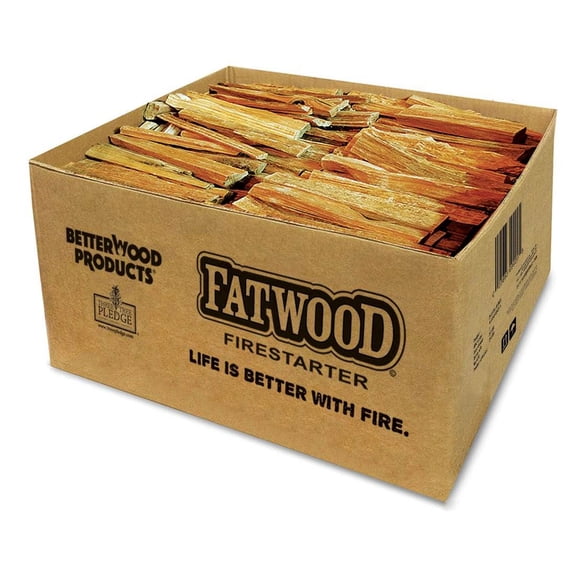 Better Wood Products Fatwood Pine Fire Logs Wood Fire Starter, 35 Pounds