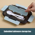 thumbnail image 4 of EGNMCR Kitchen Essentials Kitchen Gadgets Heat Resistance Lunch Box Leak Proof Sealed Compartment Lunch Box Microwave And Freezer Safe Individual Compartments For Food Storage lunch boxes, 4 of 6