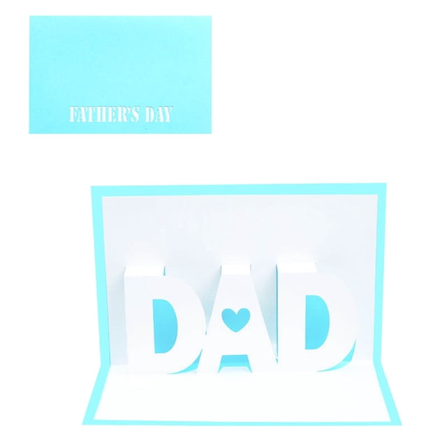 Handmade 3D Pop - Up Father's Day Greeting Card - A Unique Gift for Dad
