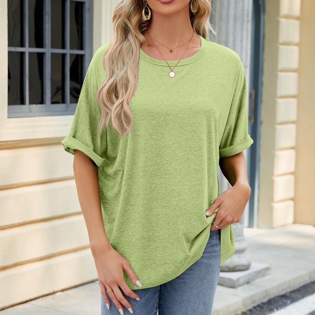 DPTALR Womens Print Tops Short Sleeve Out Blouse Funny Round Neck T-Shirt Tops