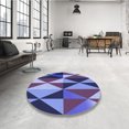 thumbnail image 4 of Ahgly Company Tapis d'Intérieur Lavables en Machine Bleu Ciel Transitionnel, 3' Carré, 4 of 7