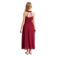thumbnail image 2 of renvena Robe de Demoiselle d'Honneur pour Filles, Robe de Fête Sans Manches en Chiffon, Bourgogne 8, 2 of 7