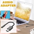 thumbnail image 3 of USB to 3.5mm Audio Adapter, USB External Stereo Sound Card, 2 in 1 3.5mm Aux Adapter Plug and Play for Headphones Speaker, Compatible with PSseries, PC, Laptop, Desktops, 20cm Line Length, 3 of 9
