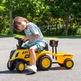thumbnail image 4 of Costway Kids Ride on Tractor Licensed Caterpillar Foot to Floor Sliding Car with Shovel, 4 of 10