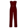 thumbnail image 4 of EQWLJWE Pantalons pour Femmes Décontractés Combinaisons pour Femmes Coupe Ajustée Taille à Volants Combinaison Décontractée Pantalons pour Femmes Liquidation, 4 of 6