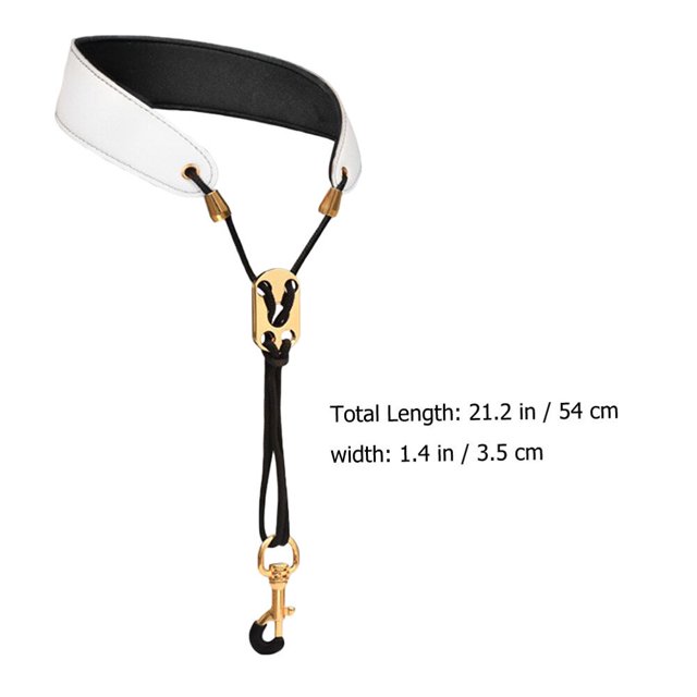HLONK Leather Saxophone Neck Strap Tenor Alto Soprano Saxophone Strap for Replacement