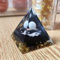 thumbnail image 1 of Crystal Quartz Resin Pyramid Desk Ornament 5cm Natural Stone Decorative Stand for Office Tabletop Zen Decor Gift, 1 of 6