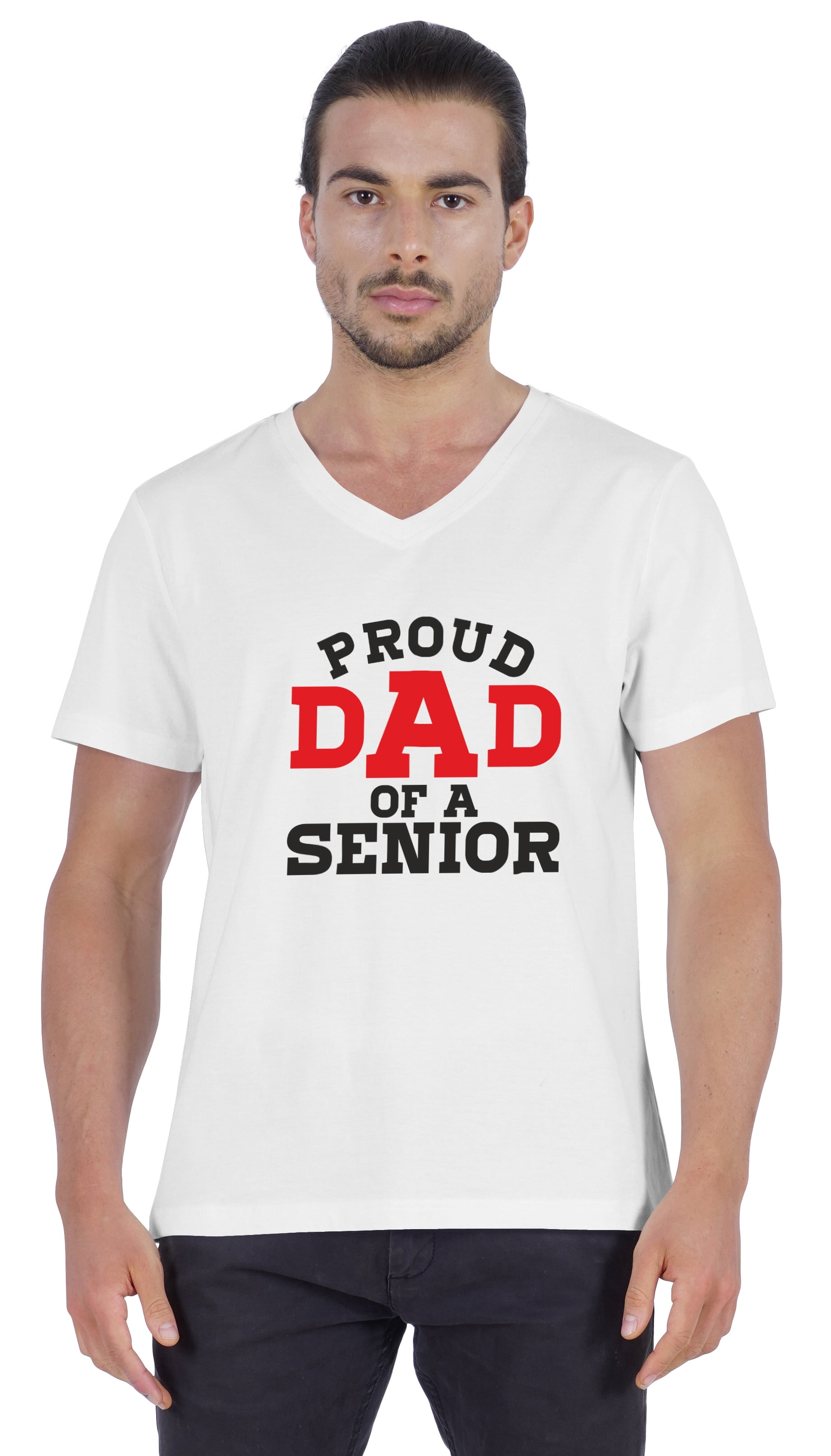 Inkmeso Mens Gradution Tee Shirt Proud Dad Of A Senior€ Graphic Print Tshirt For Daddy Gift