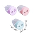 thumbnail image 3 of VVQ 3-Piece Two Hole Pencil Sharpener, Compact Mini Pencil Sharpener for, Stainless Steel Blade Reduces Breakage, Antislip Grooved Grip for Stable Sharpening, Portable Handheld Sharpener for Office, 3 of 6