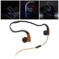 thumbnail image 1 of serony Casque Filaire à Conduction Osseuse Commande Filaire à Conduction Osseuse Vocale pour la Course Casque Osseux Filaire Casque de Transmission Sport de Plein Air Orange, 1 of 9