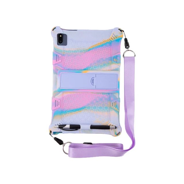 Soft Silicon Kids Case For Teclast T50 T40 5G M40 Pro M40SE 10.4 Inch Tablet Cover Case For Teclast T40 Plus Stand Protect Shell Color Purple-Belt Teclast T40 5G
