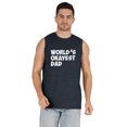 thumbnail image 1 of Inkmeso Printed Graphic World Okayest Dad€ T-Shirt For Mens Best Daddy Ever Gift T-Shirt, 1 of 7