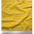 thumbnail image 1 of Soimoi Crepe Silk Fabric Flamingo Bird Printed Fabric 1 Yard 42 Inch Wide, 1 of 3