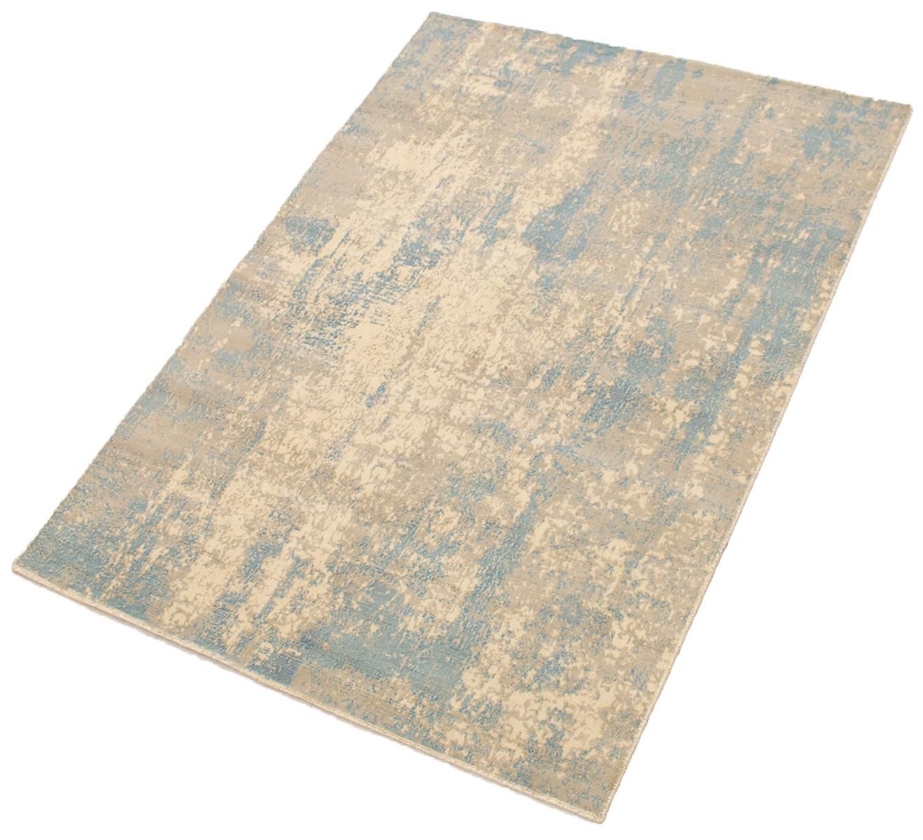 ECARPETGALLERY 5'1" x 7'5" Transitional Galleria Hand-knotted Area Rug for Living Room, Dining Room and Bedroom in Blue