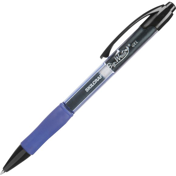 Skilcraft 7520-01-588-2364 Bio-Write Retractable Gel Pen with Blue Barrel, 0.7mm Size, Blue Ink (Pack of 12)
