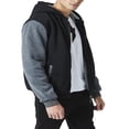 thumbnail image 3 of Winter Jacket for Men with Hood  Contrast Color  Long Sleeve Zip Sweatshirt, 3 of 7