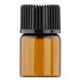 thumbnail image 2 of 50x Amber Mini Glass Bottle for Aromatherapy middle Essential Oil Blends Refillable hole plug 2ml, 2 of 8