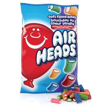 Airheads Bouchées fourrées, Bonbons aux fruits originaux, Sac de 200g