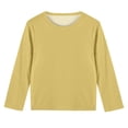 thumbnail image 4 of MeetoTime Girls Long Sleeve Tops Crewneck Solid Color Dressy Tunic Tops Children's Pullover Undershirt, 4 of 5