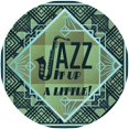 thumbnail image 1 of Ahgly Company Machine Washable Indoor Round Transitional Dark SlateGray or Dark SlateGrey Green Area Rugs, 7' Round, 1 of 7