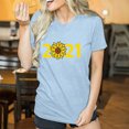 thumbnail image 4 of Hauts d'Été Grande Taille pour Femmes Chic Mode Femmes Manches Courtes Col Rond T-shirt 2021 Haut Imprimé T-shirt Col en V Femmes en Liquidation, 4 of 5