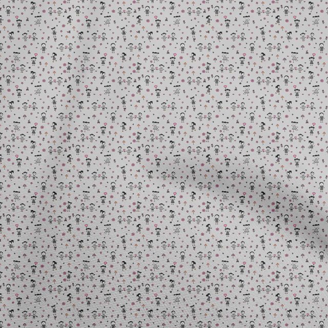 oneOone Cotton Cambric Gray Fabric Random Fabric For Sewing Printed Craft Fabric By The Yard 56 Inch Wide