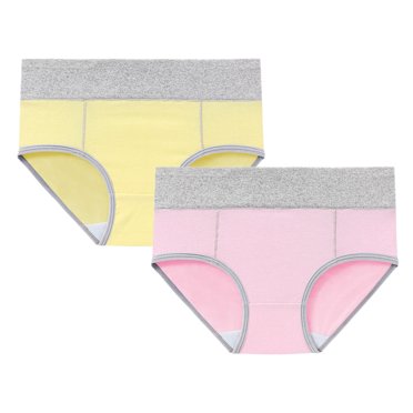 2-Pack Women's Cotton Low Rise Briefs, Stretch Soft Comfort Hipster Panties, Hontri Women's Cotton Underwear High Waist Briefs Soft Underpants Ladies Full Coverage 2 Pack