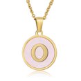 thumbnail image 1 of Colliers, Collier Lettre Coquille Mignonne pour Filles, Pendentifs Pièce pour Filles en Acier Inoxydable Colliers Initiale pour Femmes Bijoux Rond, 1 of 7