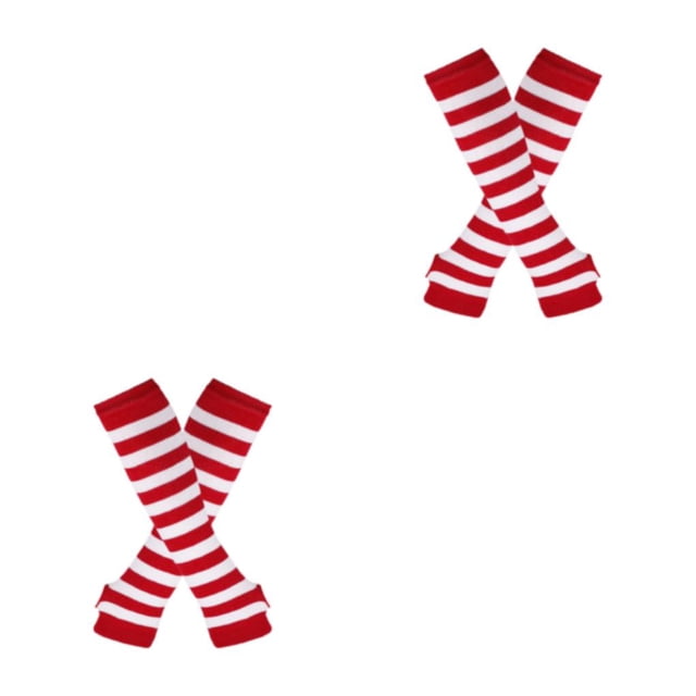 maskred Enjoy Ease And Comfort Of Over Knee Socks M Soft And Breathable Easy To Match Red and white 2Set