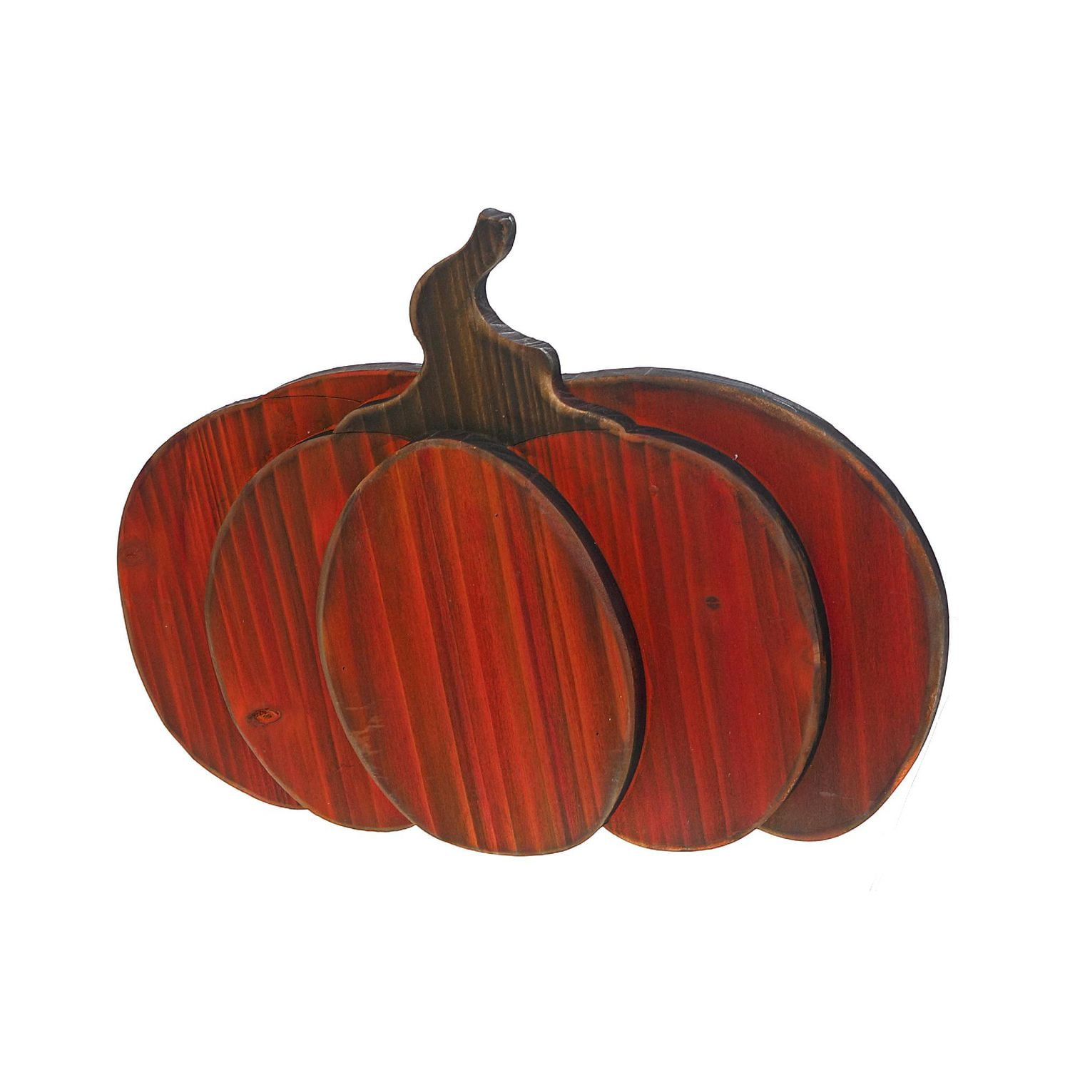 Support De Décoration De Citrouille Orange En Bois