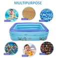 thumbnail image 4 of MesaSe ” Inflatable Swimming Pool Padding Swim Centre Pools Children Bathing Tub Rectangular for Kids Adults Family Indoor Outdoor Garden Toys Game Above Ground  Backyard  Garden  Summer, 4 of 5