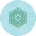 thumbnail image 1 of Ahgly Company Tapis d'Intérieur Lavable en Machine Carré Turquoise Moyen Vert, 3 Pieds Carré, 1 of 7
