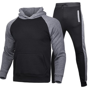 CEHVOM Men Long Sleeve Jogging Sports Suit Casual Comfortable Pockets Plus Velve Hoodie