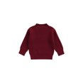 thumbnail image 1 of Faithtur Toddler Baby Round Neck Long Sleeve Solid Color Rib Knit Sweaters, 1 of 9