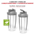 thumbnail image 3 of Starfrit Personal Blender 6PC Set, 300W, Stainless Steel Blade, 2 x 828 ml Cups, High Low and Pulse Modes, Perfect for Smoothies and Ice Crushing, 3 of 9