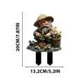 thumbnail image 3 of Nilvkv Dwarf Ground Planting Decoration 2D Garden Stake Outdoor Ground Planting Potted Planting Decoration, 3 of 6