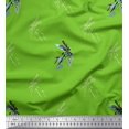 thumbnail image 1 of Soimoi Poly Georgette Fabric Dragonfly & Texture Printed Craft Fabric by the Yard 42 Inch Wide, 1 of 3