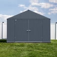 thumbnail image 2 of Arrow Elite 12 x 16 x 8 ft Anthracite Steel Storage Shed, 2 of 8