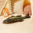 thumbnail image 4 of Q-762 Green A Bass Fish Plush Toy 40Cm Cotton Material Soft Simulation Doll For Children Decor Playtime Fun, 4 of 6
