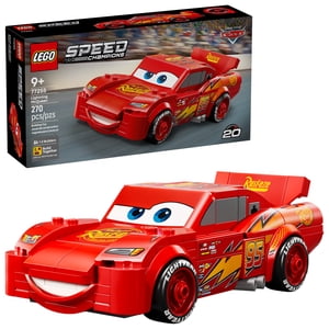 LEGO Speed Champions Lightning McQueen Jouet - Disney Pixar Autos Building Blocks pour enfants, garçons & Filles, Âges 9+ - Pretend Play Race Car & Affichage du plateau de la chambre à coucher - 77255